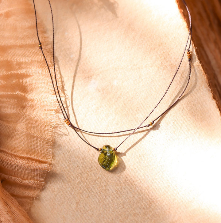 Hippie Leaf Layered Choker Necklace