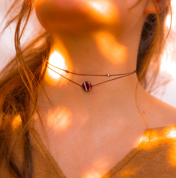 STRATA Tie-Dye Layered Choker Necklace