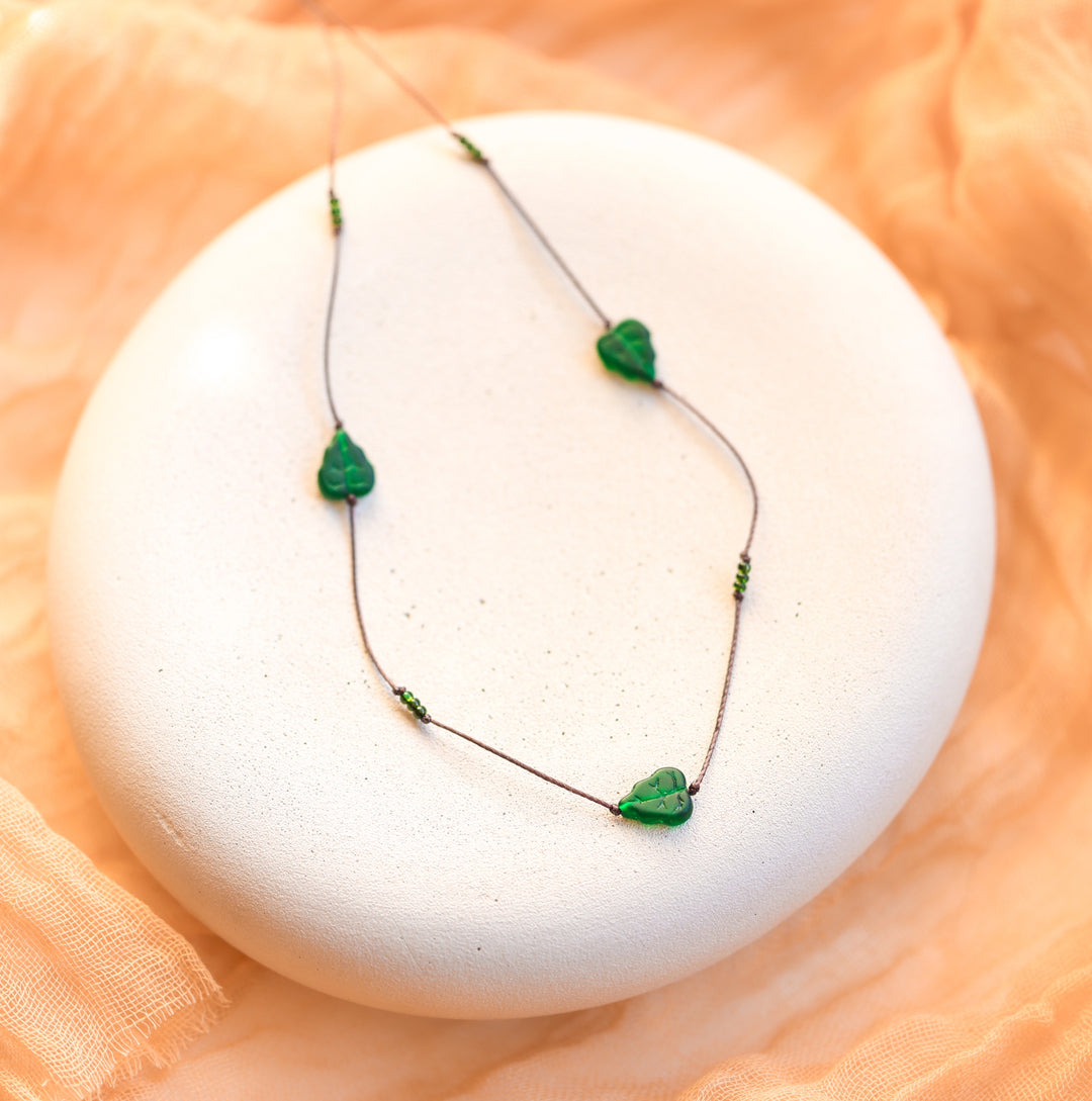 Forest Leaf Charm Necklace