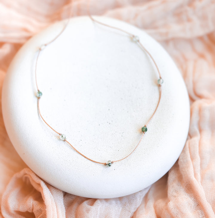 Green Phantom Quartz Choker Necklace