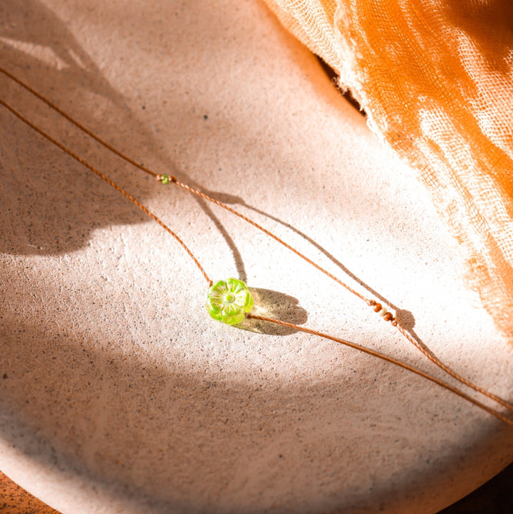 Light Green Spring Flower Necklace