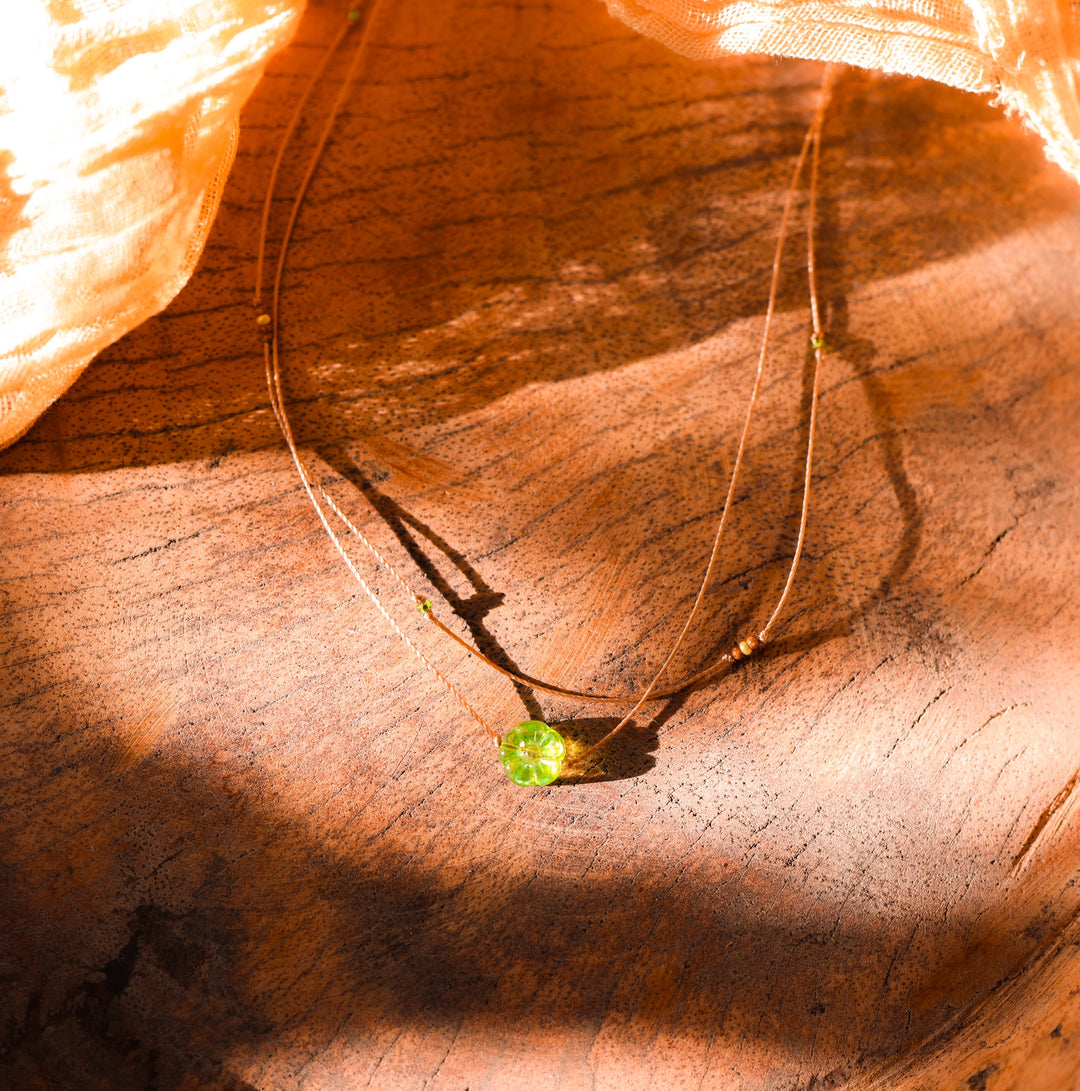 Light Green Spring Flower Necklace