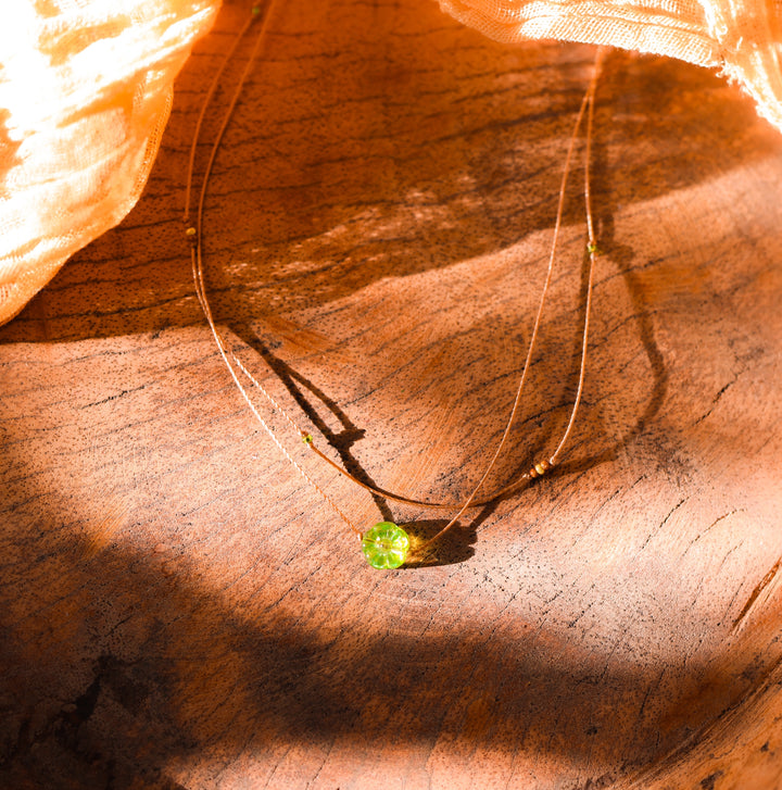 Light Green Spring Flower Necklace