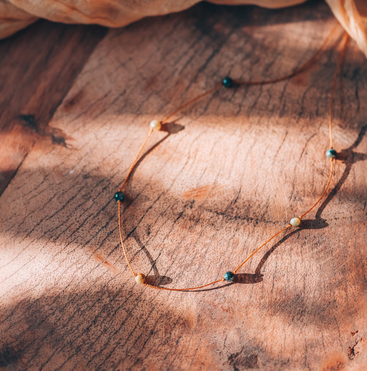 Honey Blue Tigers Eye Necklace