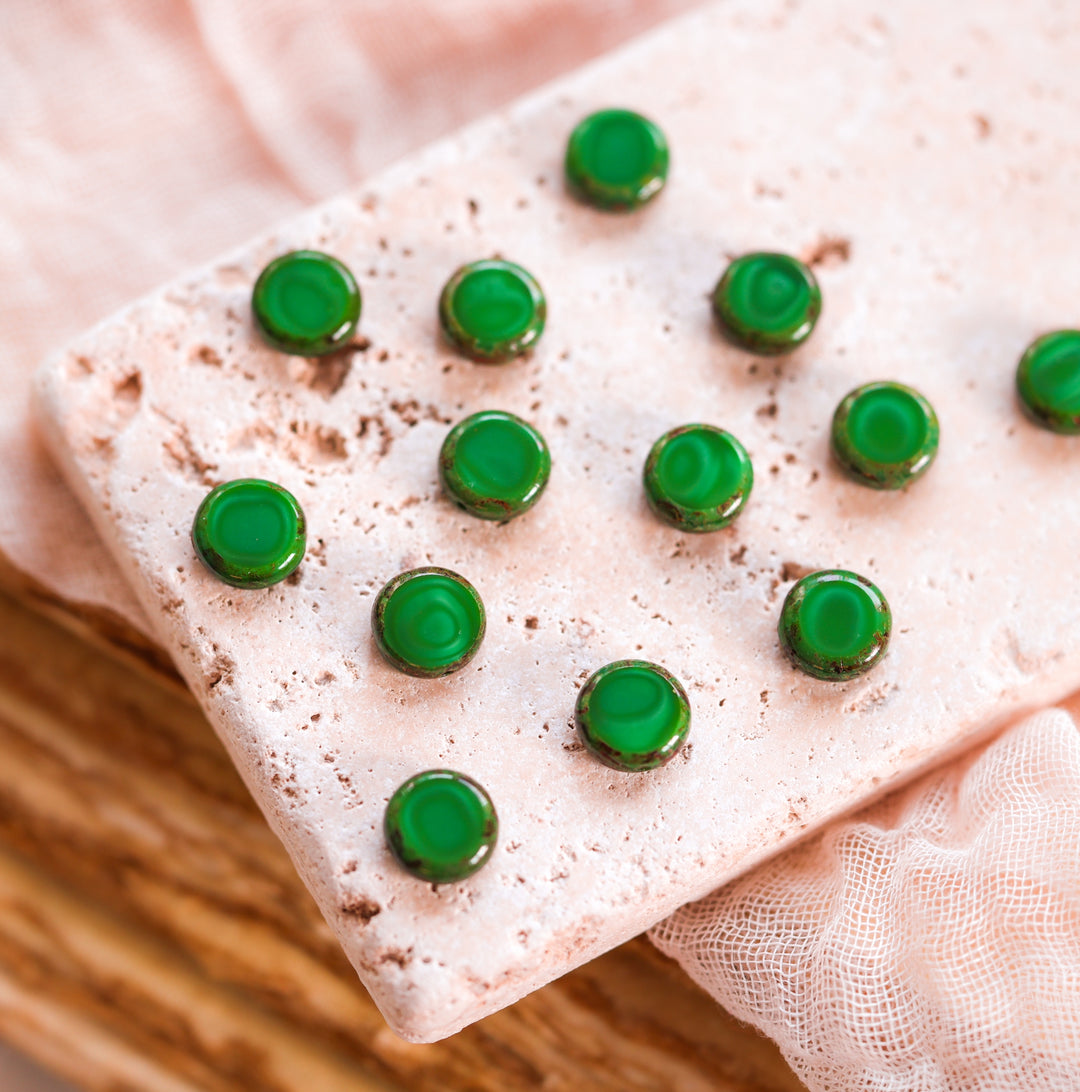 Hippie Green Coin Layered Necklace