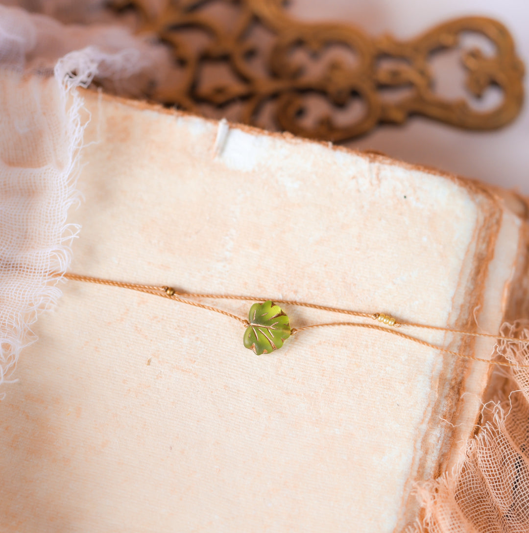 Whimsy Green Leaf Layered Necklace