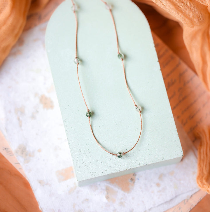 Green Phantom Quartz Choker Necklace