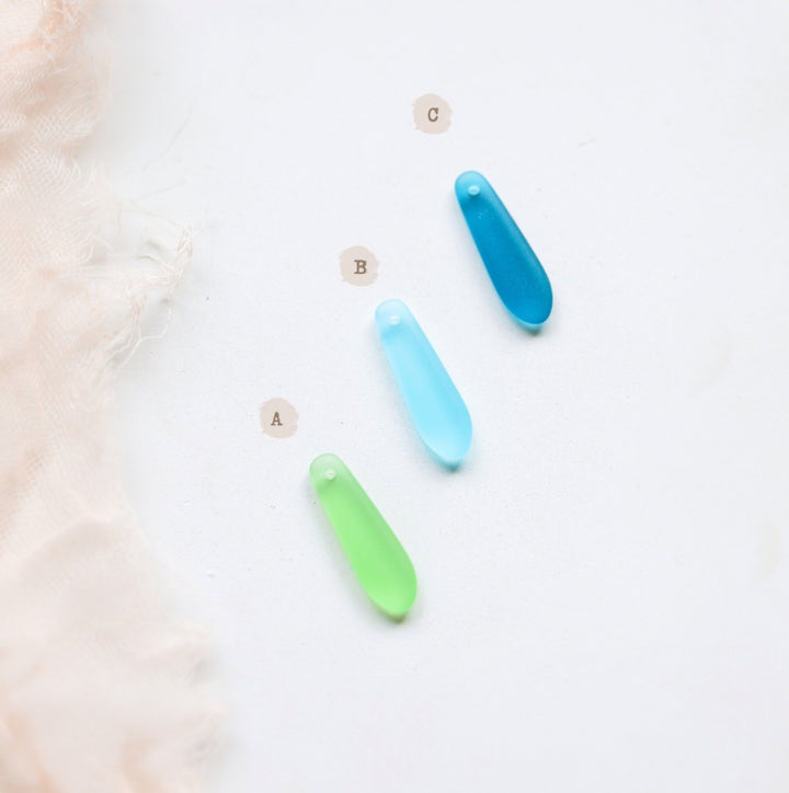 Sea Glass Dagger Pendant Necklace