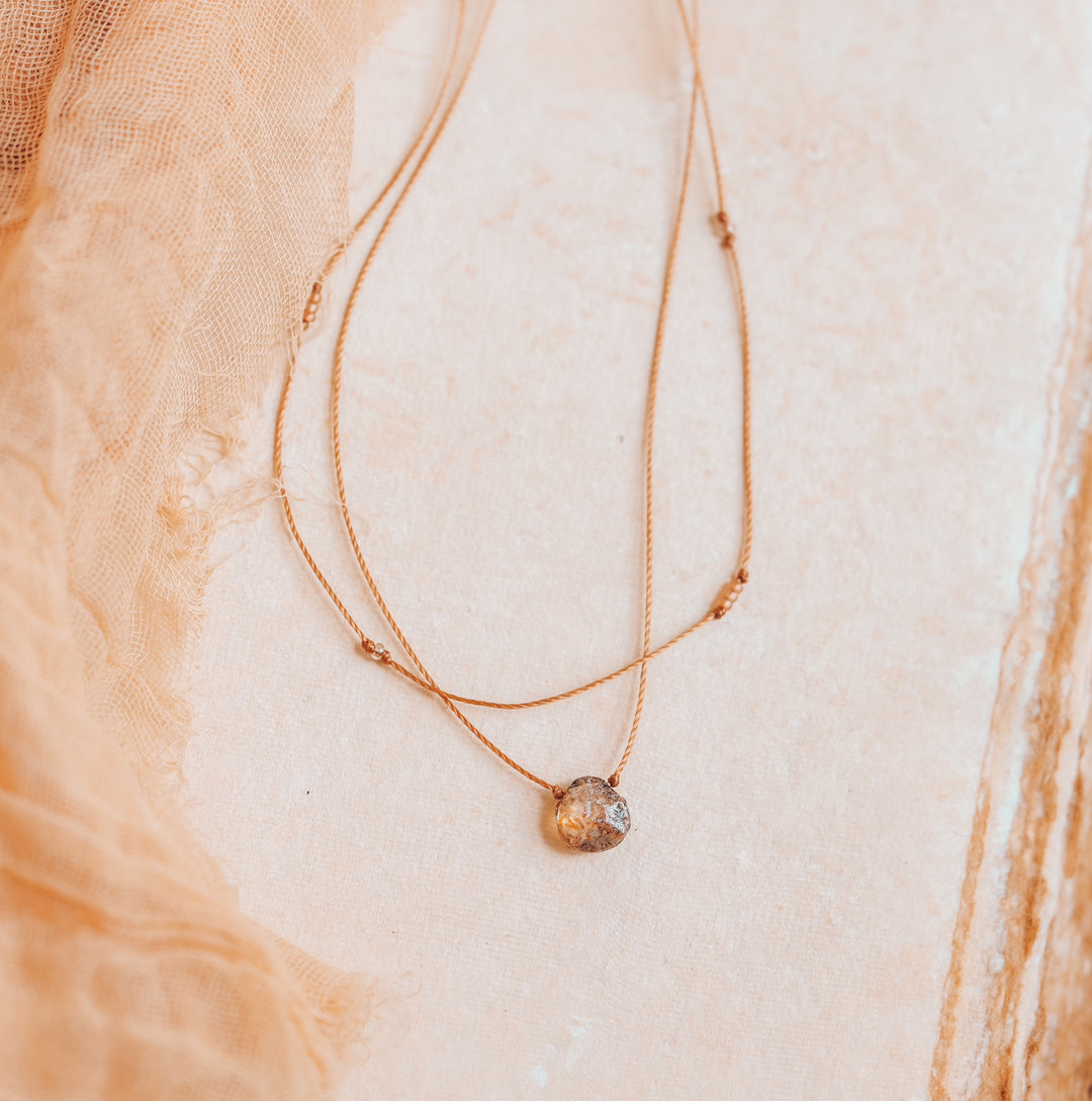 SABLE Rustic Teardrop Layered Choker Necklace