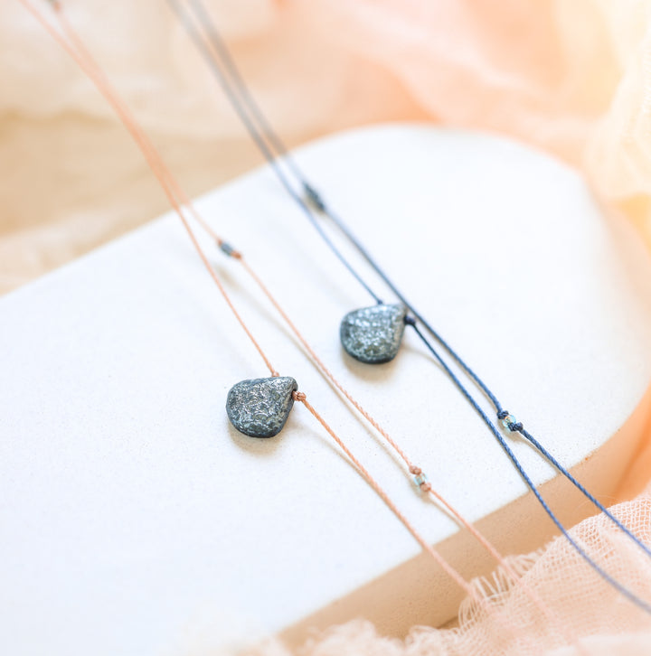 FALLEN Slate Edgy Drop Layered Choker Necklace
