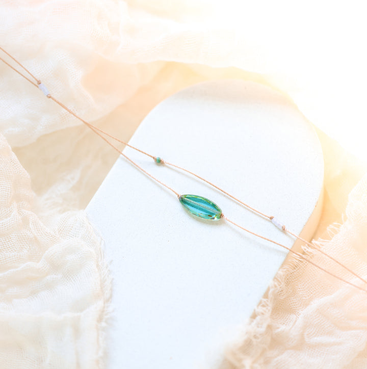 BERMUDA Teal Petal Layered Choker Necklace