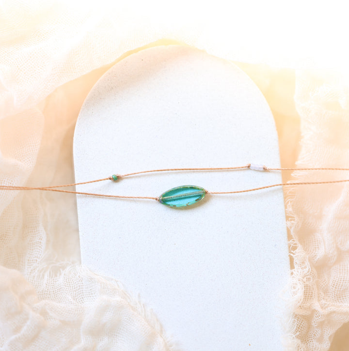 BERMUDA Teal Petal Layered Choker Necklace