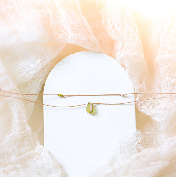 CLOVER Green Teardrop Layered Choker Necklace