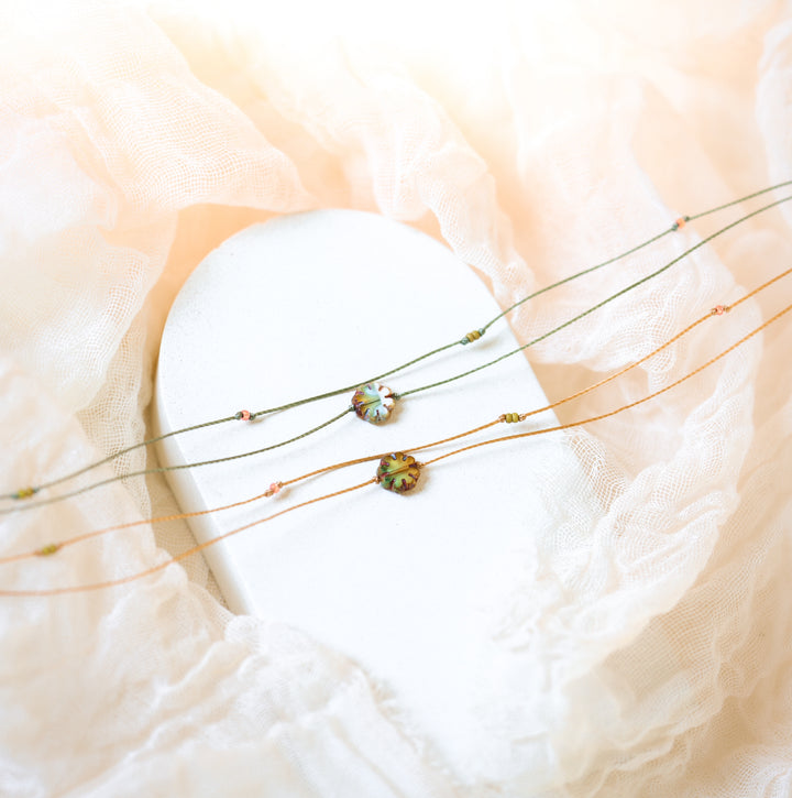 ASPEN Earthy Flower Layered Choker Necklace