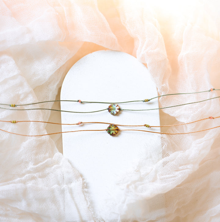 ASPEN Earthy Flower Layered Choker Necklace