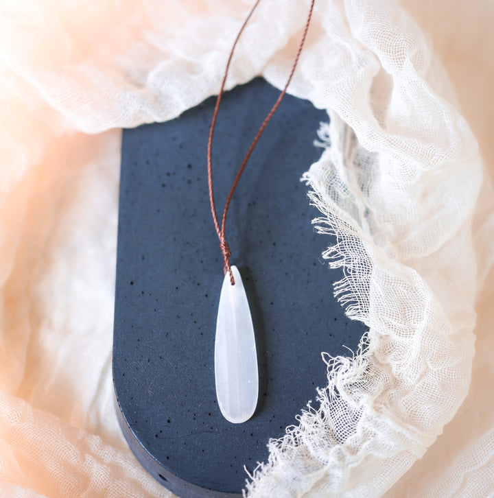 Selenite Pendant Necklace