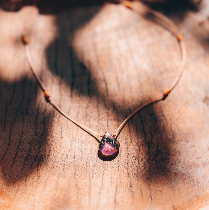 SALEM Purple Teardrop Beaded Choker Necklace