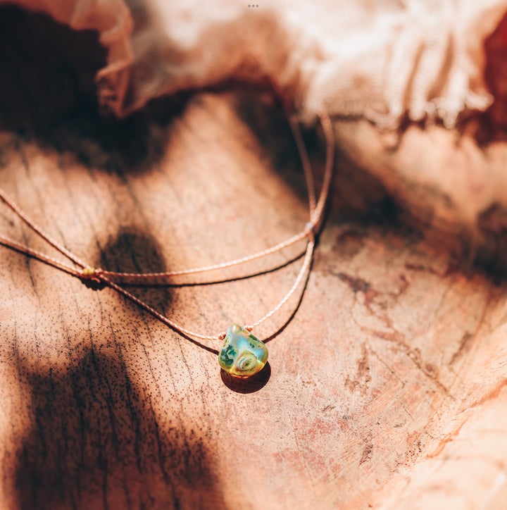 EDEN Hippie Green Drop Layered Choker Necklace