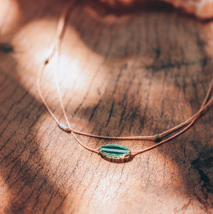 BERMUDA Teal Petal Layered Choker Necklace