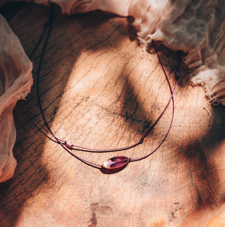 VIRGINIA Lilac Petal Pendant Layered Choker Necklace