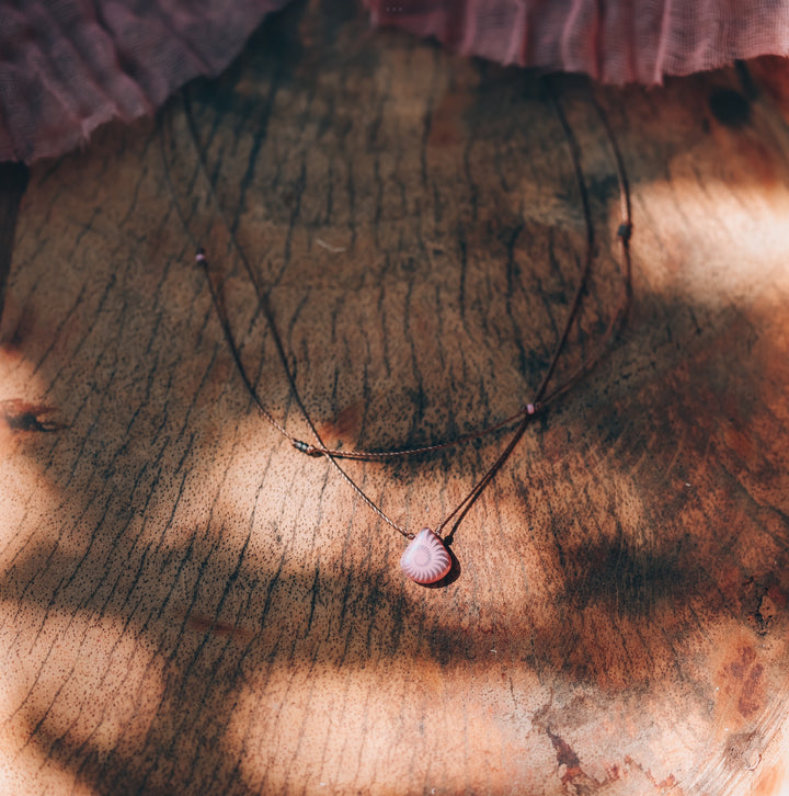 ANEMONE Pink Psychedelic Drop Layered Necklace