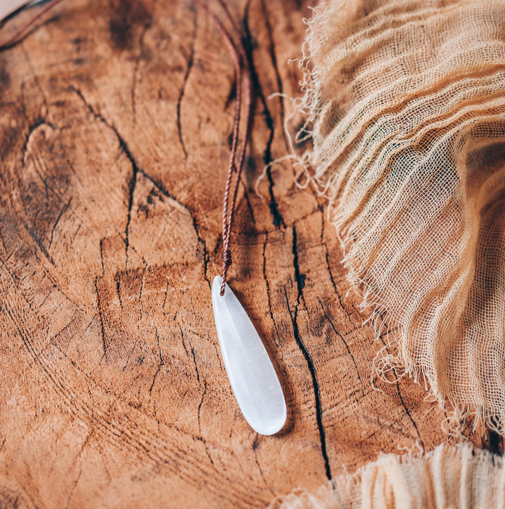 Selenite Pendant Necklace
