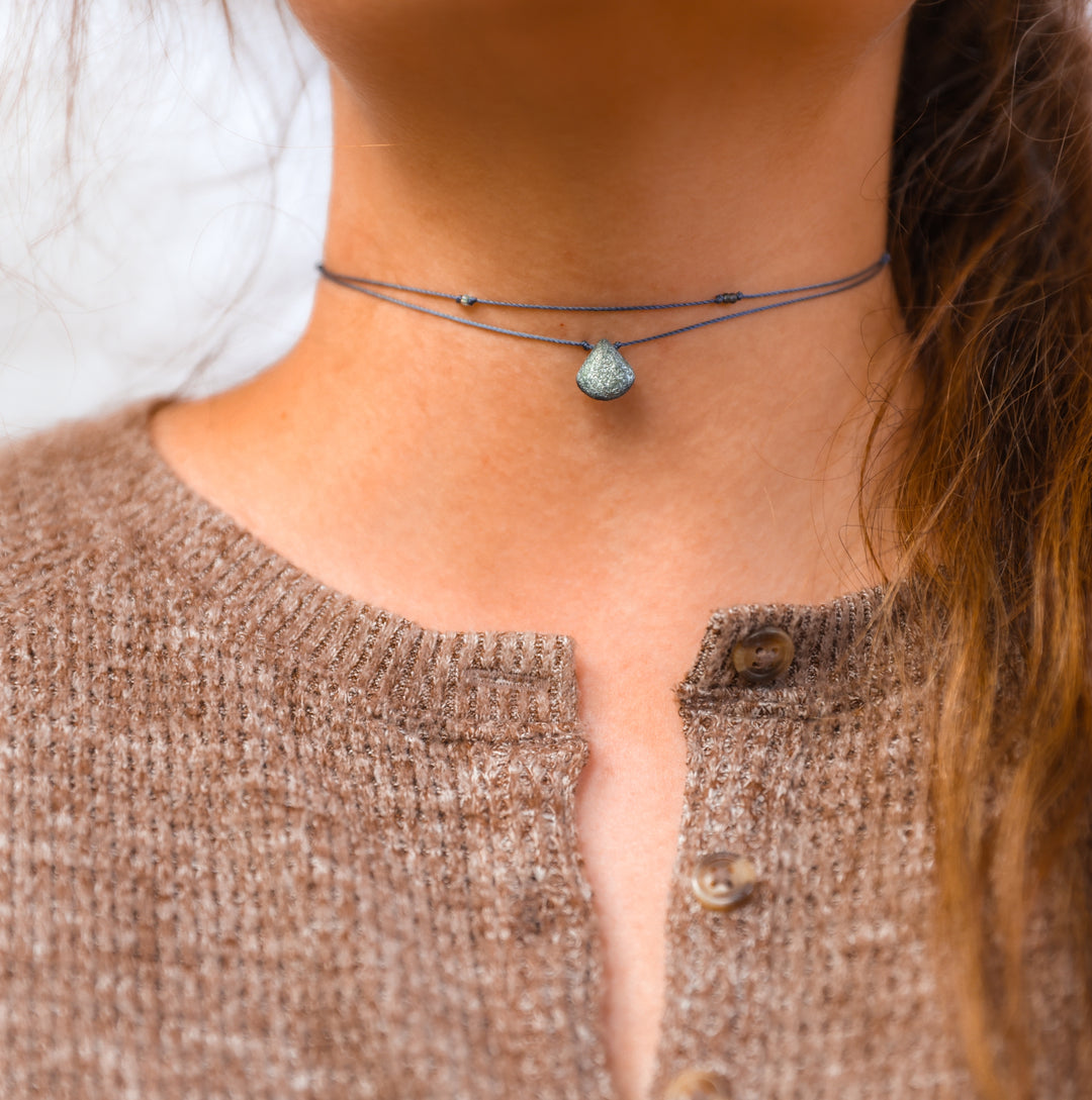 FALLEN Slate Edgy Drop Layered Choker Necklace