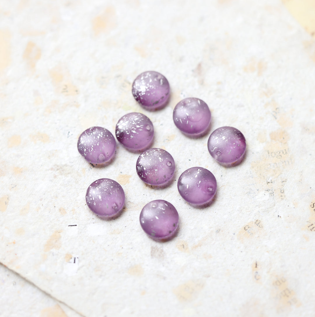 HADLEY Lilac Dainty Disc Pendant Necklace