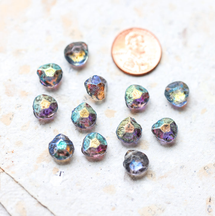 MERCURY Iridescent Blue Drop Layered Choker Necklace