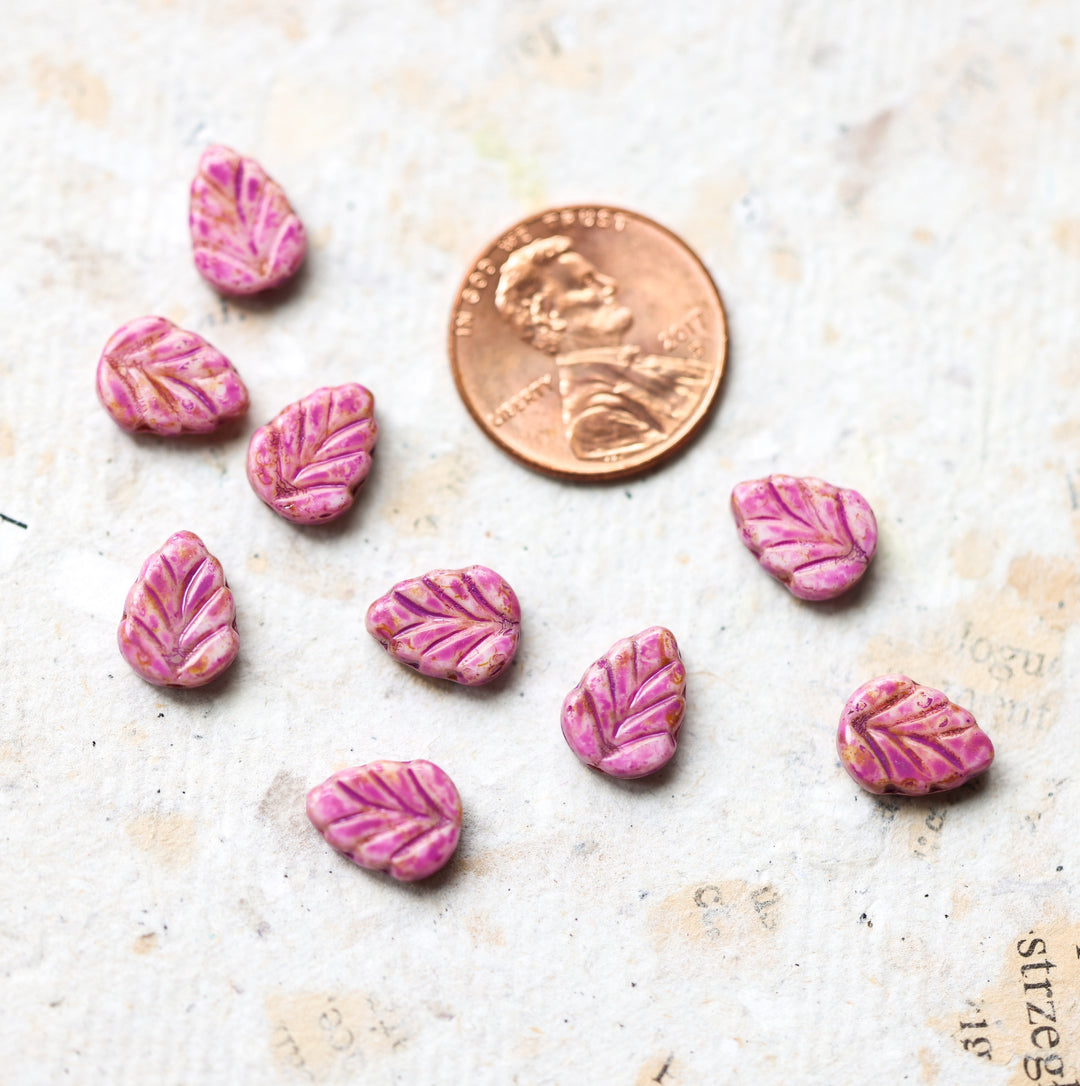 FLORA Whimsy Pink Leaf Layered Choker Necklace