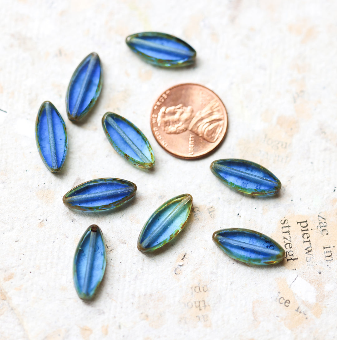IRIS Blue Petal Layered Choker Necklace