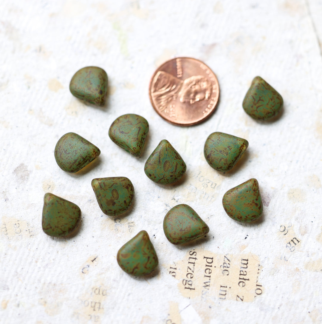 JUNIPER Rustic Mossy Drop Layered Necklace