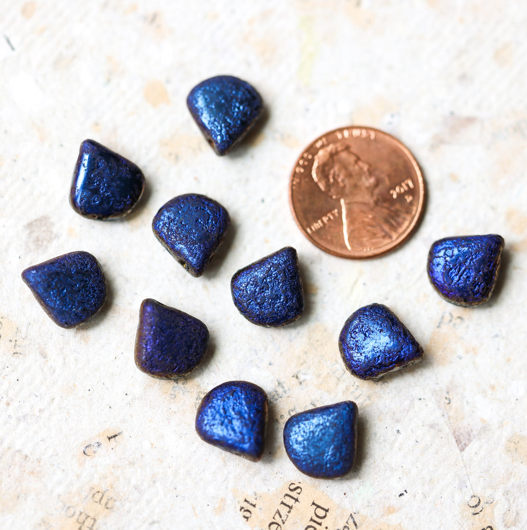 NEBULA Edgy Blue Drop Layered Choker Necklace