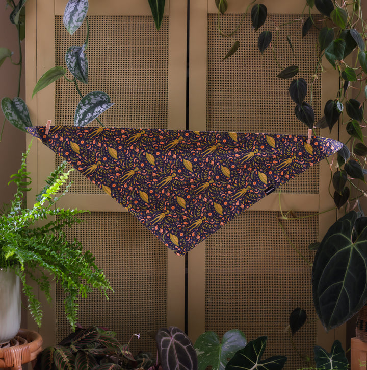 Eclectic Alien & Spaceship Dog Bandana