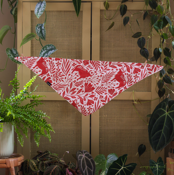 Western Ox Floral Dog Bandana