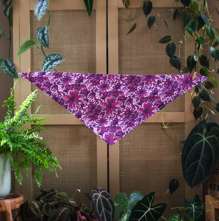Pink Wildflower Daisy Dog Bandana