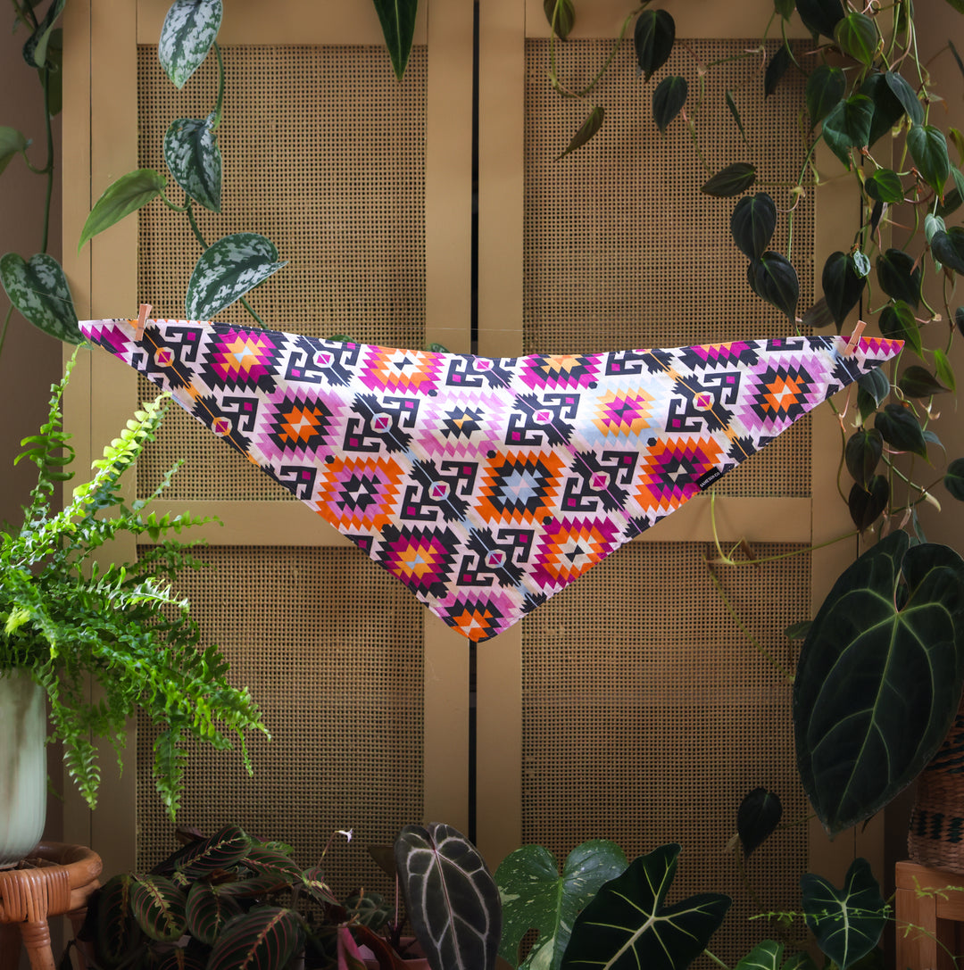 Pink Eclectic Aztec Dog Bandana