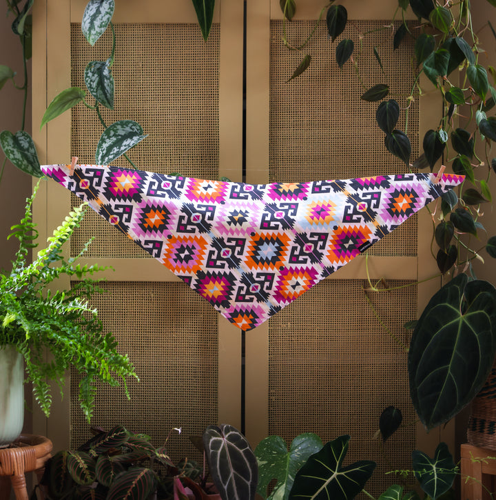 Pink Eclectic Aztec Dog Bandana