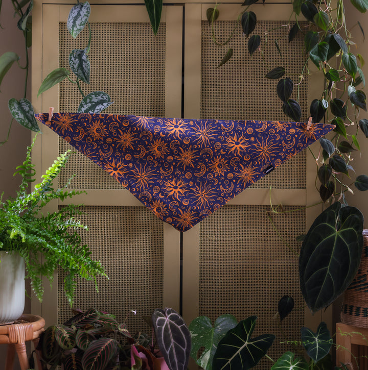 Celestial Sun Moon & Stars Dog Bandana