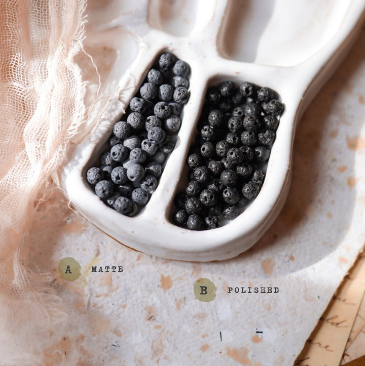 Lava Rock Double Layered Beaded Choker