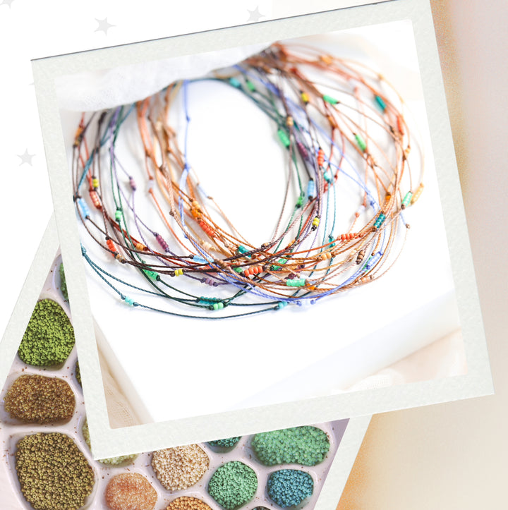 CUSTOM Dainty Waterproof Beaded Anklet