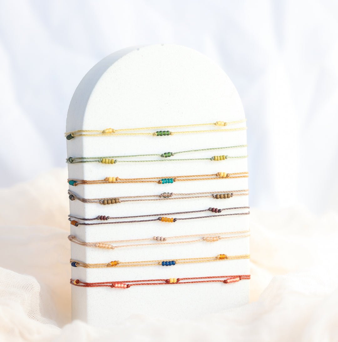 CUSTOM Dainty Waterproof Beaded Anklet