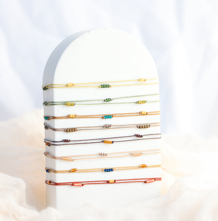 CUSTOM Dainty Waterproof Beaded Anklet
