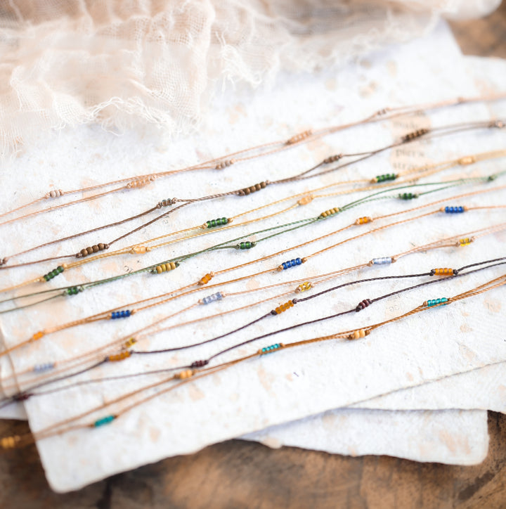 CUSTOM Dainty Waterproof Beaded Anklet