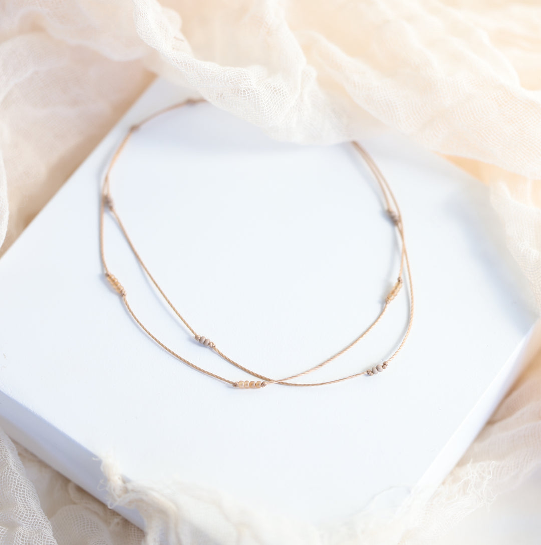 CUSTOM Dainty Waterproof Beaded Anklet