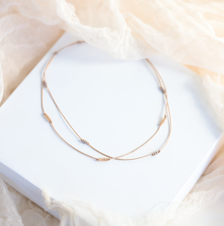 CUSTOM Dainty Waterproof Beaded Anklet