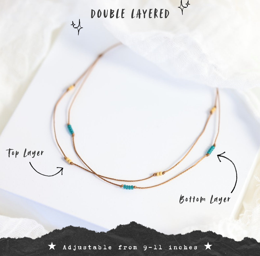 CUSTOM Dainty Waterproof Beaded Anklet