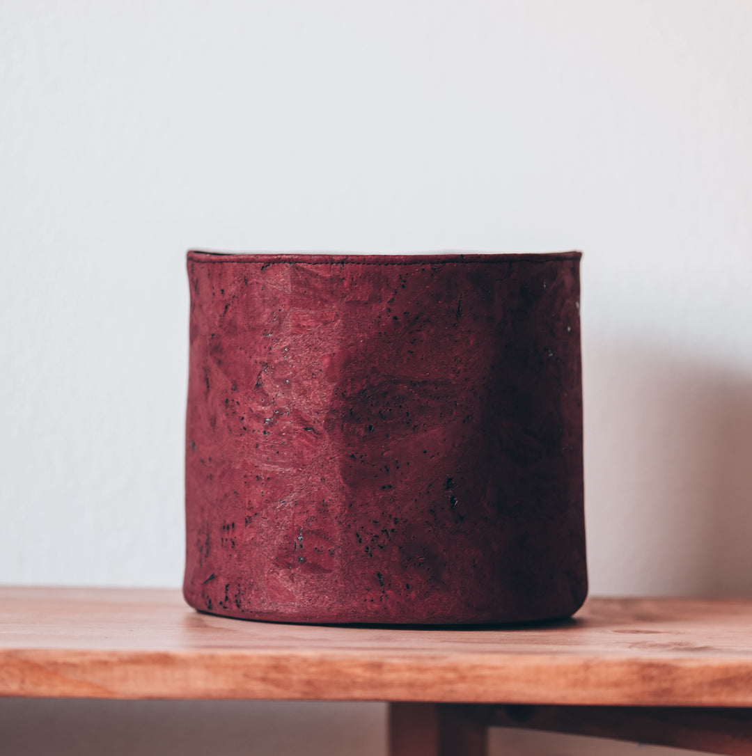 Rustic Red Cork Planter Cover Pot • Multiple Sizes