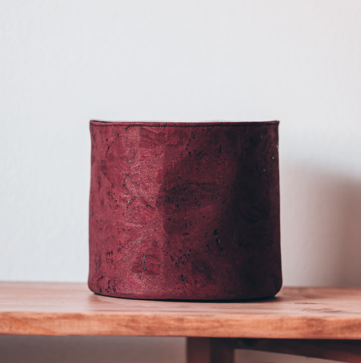 Rustic Red Cork Planter Cover Pot • Multiple Sizes