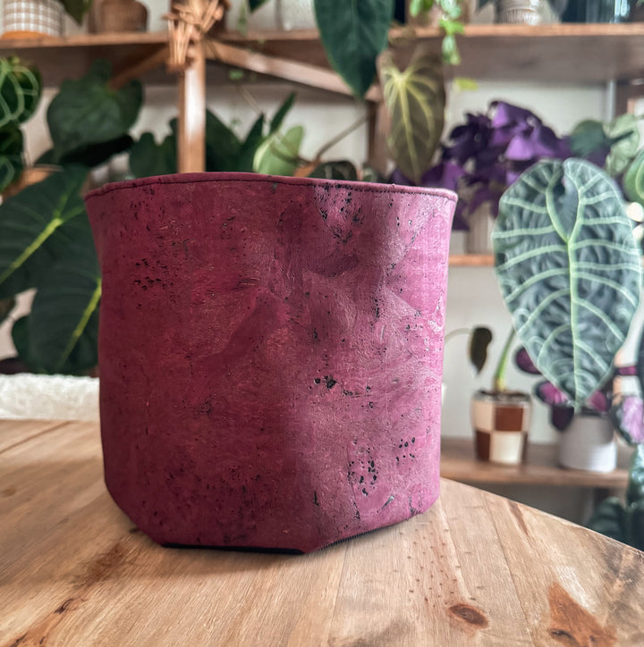 Rustic Red Cork Planter Cover Pot • Multiple Sizes